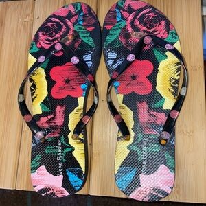 Vera Bradley Multicolor Floral Flip Flops